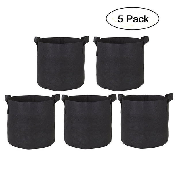 5/10 Pack Fabric Plant Pots Grow Bags w/ Handles for Nursery Garden Breathable